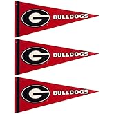Georgia Mini Pennants - Size: 4" x 9" - Officially Licensed - 3 Pennants Per Pack