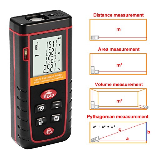 Купить 0.16 to 131ft (40m) Laser Distance Meter, GoerTek Portable Laser