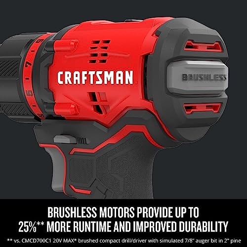 CRAFTSMAN V20 MAX Cordless Drill and Impact Driver, Power Tool Combo