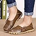 CIOR Women's Genuine Leather Loafers Casual Moccasin Driving Shoes Indoor Flat Slip-On Slippers,M912,Khaki,42