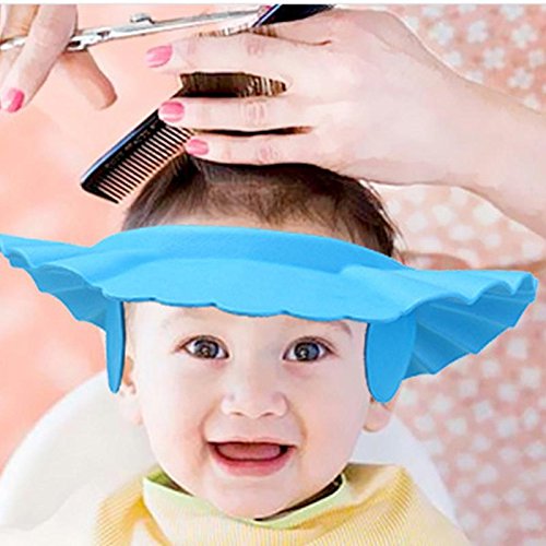 SunTrade 3Pcs Cute Baby Kids Adjustable Shampoo Bath Bathing Shower Cap Hat Wash Hair Shield