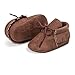 RVROVIC Baby Boys Girls Moccasins Soft Sole Tassels Prewalker Anti-Slip Shoes (S:0~6 Months, PU Dark Brown)