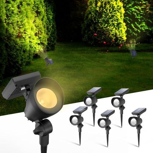 Solar Lights Outdoor, Solar Spot Lights Outdoor, 6 Pack IP44 Waterproof Solar