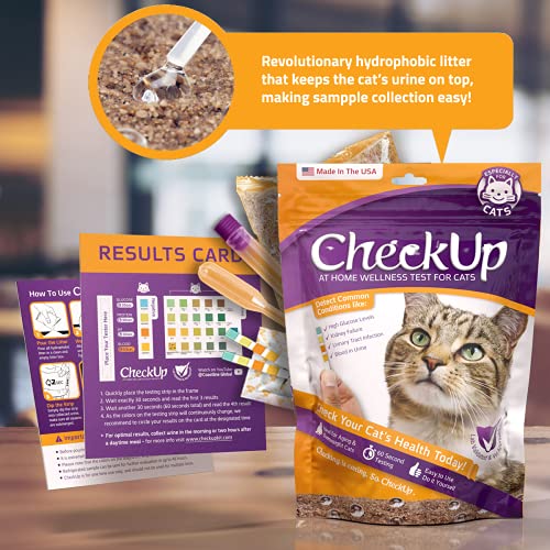KIT4CAT CheckUp Kit at Home Wellness Test for Cats, Hydrophobic Litter
