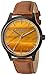 Akribos XXIV Men's Black Case with Tiger Eye Dial on a Cognac Brown Genuine Leather Strap Watch AK937TN