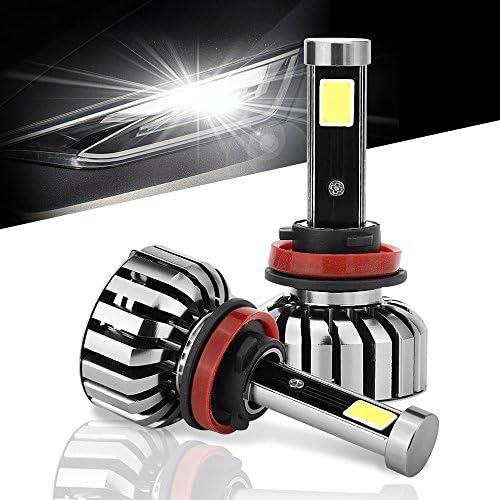 80W LED Car Headlight IP68 Waterproof H11 (H8, H9) Liibot High Power 200M Long Range KIT Bulbs 6000K Cool White Lamp With 13000RPM Turbo Cool Fan