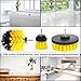 Vila Drill Brush Set, Yellow, Durable Synthetic Fiber, Attaches to Any Drill, Effectively Removes Stains, Great for Tubs, Shower Pans, Floor Tiles, Glass Stove Tops, 3-Pack