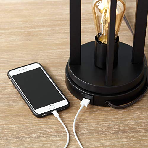 image for Marcel Modern Industrial Table Lamps Set of 2 with Nightlight LED USB 
