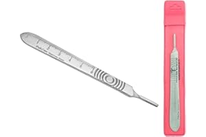 PAKCAN [2 Pack] Scalpel Handle No 3 for Blades 10, 10R, 10A, 11, 12, 15, 15A, and More - Compatible with Swann Morton Dermaplaning - Surgical, Lab, and Craft Use