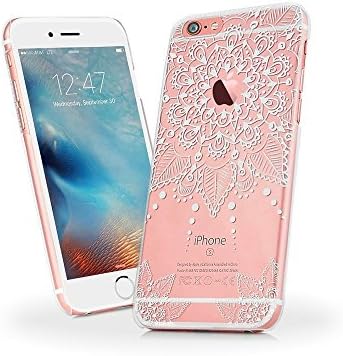 iPhone 6s Case, iPhone 6 Clear Case, MOSNOVO White Totem Henna Mandala Lace Clear Design Transparent Plastic Hard Back Phone Case Cover for iPhone 6 4.7 Inch
