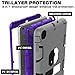 TOPSKY Compatible with Built-in Kick Stand 3 Layers Armor Case for iPad Mini,Mini 2 and Mini 3 Bundle Grey/Purple