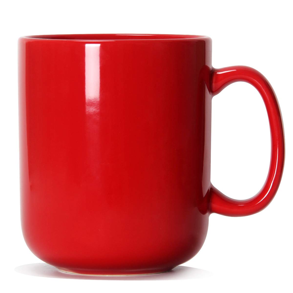 Smilatte 20 OZ Large Coffee Mug, M016 Plain Ceramic Boss Big Tea Cup with Handle for Dad Men, Red — image 1
