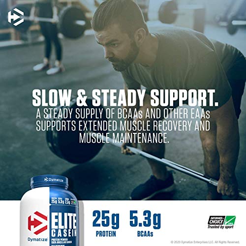 Dymatize Elite Casein Protein Powder, Slow Absorbing with Muscle