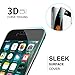 JACNITAD iPhone 7 Plus Screen Protector, iPhone 7 Plus Tempered Glass Full Coverage High Definition Ultra Clear Film Anti-Bubble 3D PET [Soft Edge Hybrid] for iPhone 7 Plus (Black) (2 Pack)