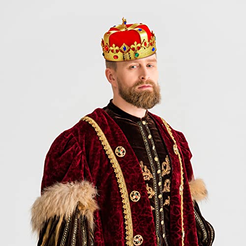 4 Packs King Crowns Princess Tiara Adjustable Crowns Gold Crown Funny