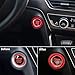 Aluminum Car Engine Start Stop Button Cover Trim for 10th Accord Sedan Sport EX EX-L LX 2018 2019 Ignition Start Button Surrounding Decoration Ring (Red)