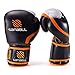 Sanabul Essential Gel Boxing Gloves | Kickboxing Gloves for Men & Women | Boxing Training & Sparring Gloves Muay Thai and Heavy Bag Training Black/Orange 12 oz