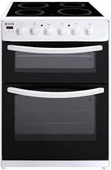 Haden 60cm Electric Cooker with Double Oven, Grill & Ceramic Hob White