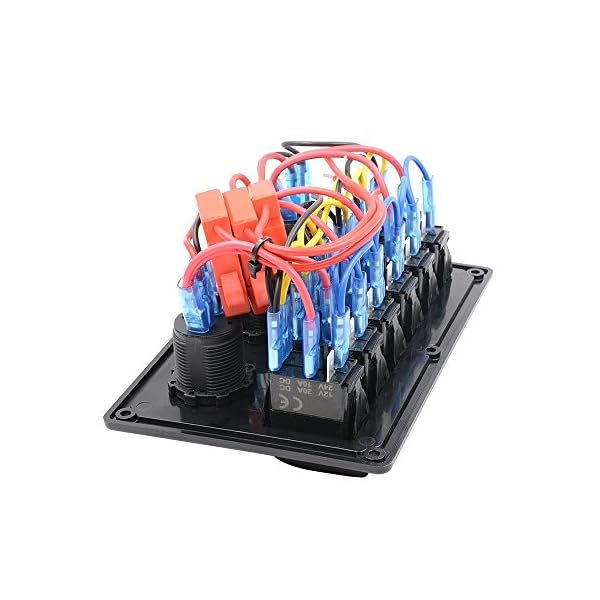 DCFlat-5-Pin-6-Gang-Car-Marine-Boat-Circuit-RV-LED-Rocker-Switch-Panel-Breaker-Voltmeter-USB-style3