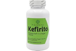 Pure Kefir Probiotic Supplement 50 Billion CFU - Kefirito 7 Strains Kefiran 60 Capsules - Probiotics for Women and Men - Digestive Enzymes Supports Akkermansia 1 Month Supply The Spirit of The Forest