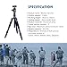 Moman Travel Camera Tripod with 360° Panorama Ball Head, 13.8-61.4 Inches Foldable Height,33.7 lbs Max Payload, Aluminum Alloy Tube for All DSLR & SLR Camera Camcorder