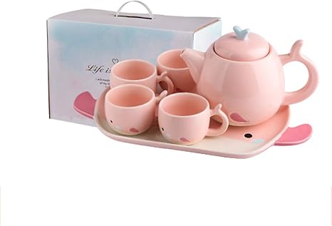 Amazon おしゃれティーカップ漫画のティーセット沸騰するティーポットかわいいセラミックティーポットティーカップケトルマグカップ ティーポット オンライン通販