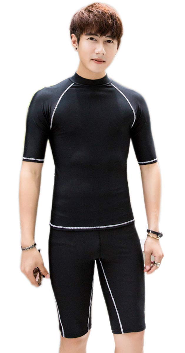 Mua メンズ 水着 2点セット フィットネスウェア 男性 大人 男の子 フィットネス水着 上下セット 半袖 長袖 運動 スポーツ 練習用 大きいサイズ ショートパンツ かっこいい 海 プール ピーチ リゾート Tren Amazon Nhật Chinh Hang 21 Fado
