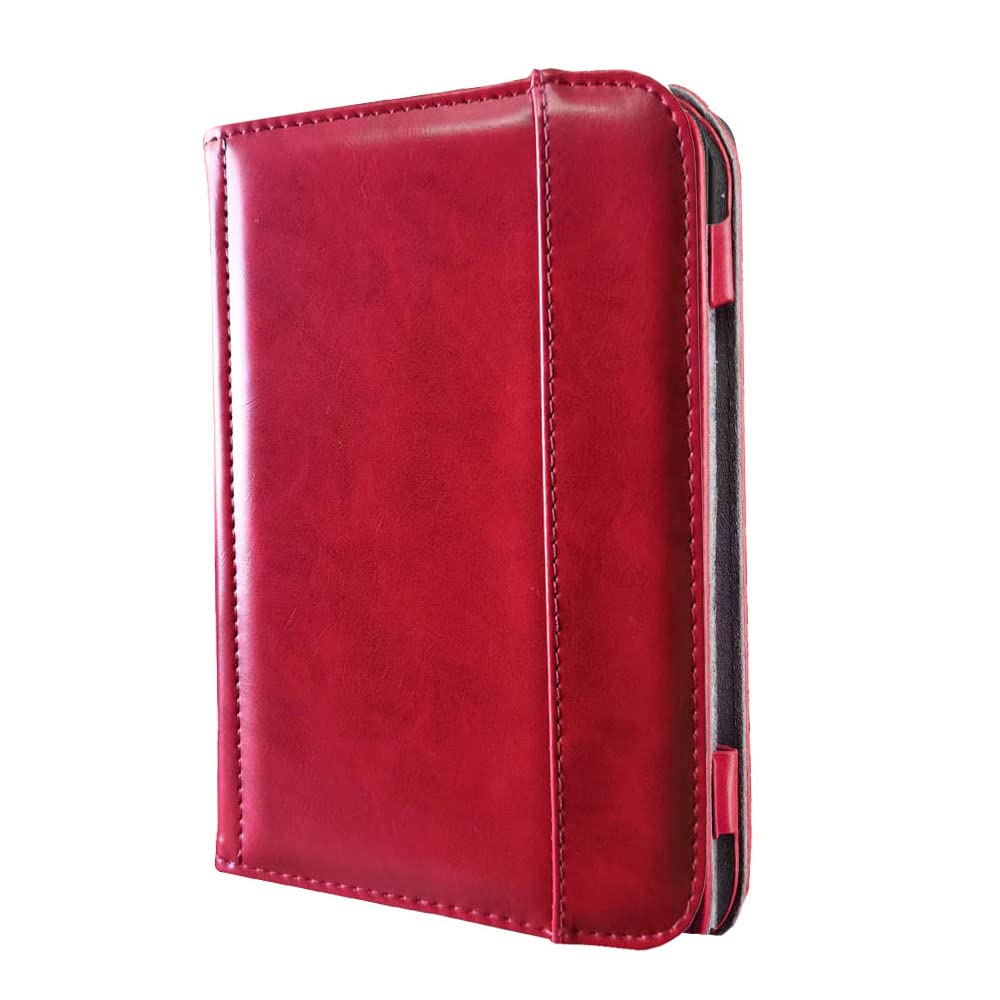 Fesar Barnes & Noble Nook Simple Touch eBook Reader GlowLight Cover Case, Folio Premium PU Leather Pocket Cover for Nook 2 & 3 Ebook Case (Wine Red)