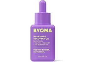 BYOMA Hydrating Recovery Oil - Luxury Face Oil with Squalane, Jojoba Oil & Seabuckthorn Oil - Instant Radiant and Glowy Skin - Barrier Repair Facial Oil - 1.01 fl. oz