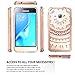 Galaxy J1 2016/Luna/Amp 2/Express 3 Clear Case with HD Screen Protector,AnoKe [Scratch Resistant] Catcher Mandala Flower Cute Grils Ultra Slim Acrylic TPU Hybrid For J1 J120M TM CH Rose Gold