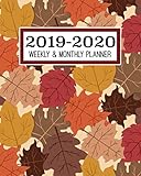 2019-2020 Weekly & Monthly Planner: Academic Planner for Students & Teachers | August 2019 through July 2020 | Schoolwork Calendar with Daily notes ... | Autumn, Fall, Leaves, Back To School by Simple Agendas