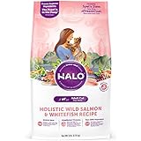 Halo Holistic Dry Cat Food, Wild Salmon and Whitefish, 6 LB Bag of Natural Cat Food
