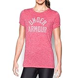 Under Armour Women's Tech T-Shirt - Twist Graphic, Pink Sky/White, Medium