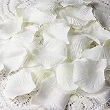 Cozyswan 4000 Silk Rose Petal ivory white Wedding Decorations Petals Artificial Petals