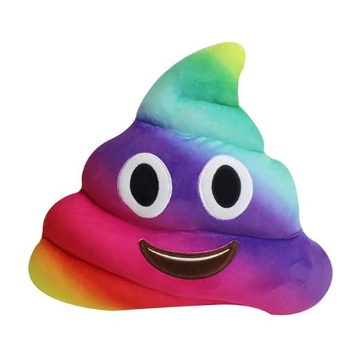 XNFIVE Emoji Kissen Kackhaufen Poop Lächelnde Emoticon Plüschkissen Weiche Gefüllte Plüsch Spielzeug, 35 x 35cm, Nettes lusti