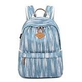 Womens Backpack, Yousu Fashion School Backpacks for Girls Water-resistant Canvas Backpack College Bookbags with USB Charging Port