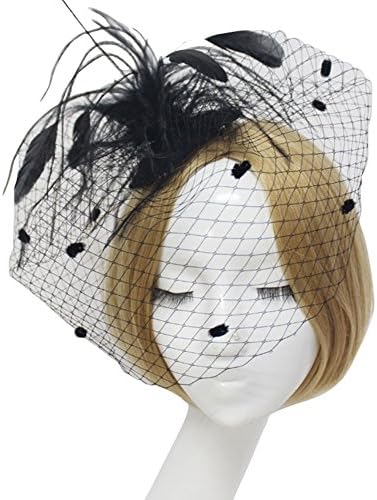 Yiweir Bridal Fashion Accessory Pillbox Hat Kentucky Derby Fascinator Hair Clip