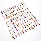 Yothfly 100 x Building Layout Model People Train 1:100 HO Scale Gauge Hand Painted Figures Passenger