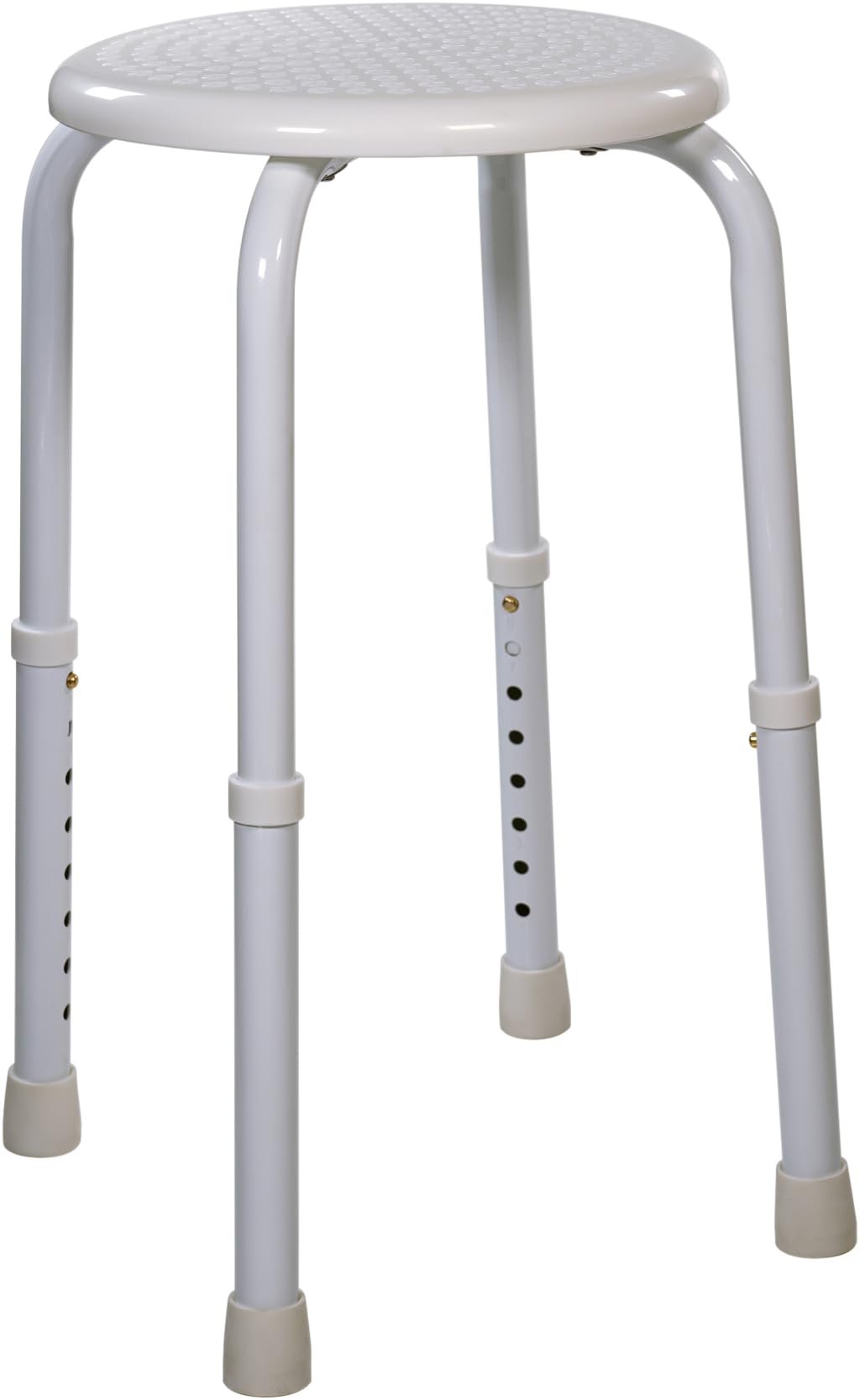Aidapt White Multi Purpose Adjustable Stool Showering,Bath,Waterproof,Bar Stool,Non-Slip Feet,Sturdy,Camping,Kitchen,Children Chair,Elderly,Disabled,Aluminium Lightweight,No Tools Required