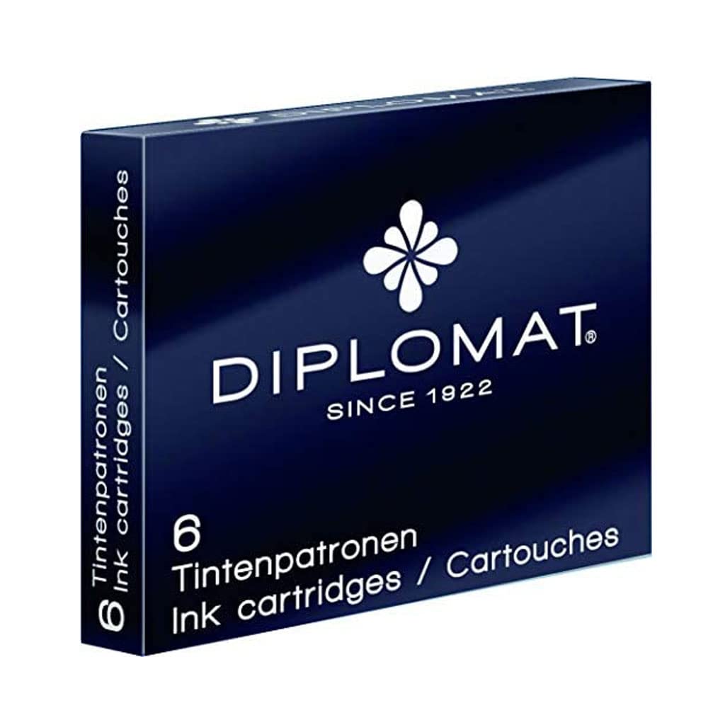 Diplomat Ink Cartridges- 6 pack- Black