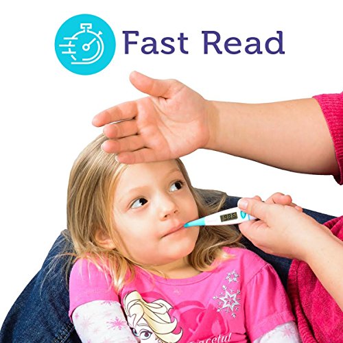 White Coat Fast Reading Digital Thermometer for Oral Rectal and