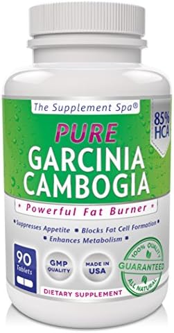 85% HCA Garcinia Cambogia Extract Pure High Potency 3000 mg per day Effective Appetite Suppressant and Belly Fat Burner by Supplement Spa