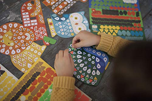 Petit Collage Mosaic Sticker Art Kit with Over 1000 Stickers, Animal Friends