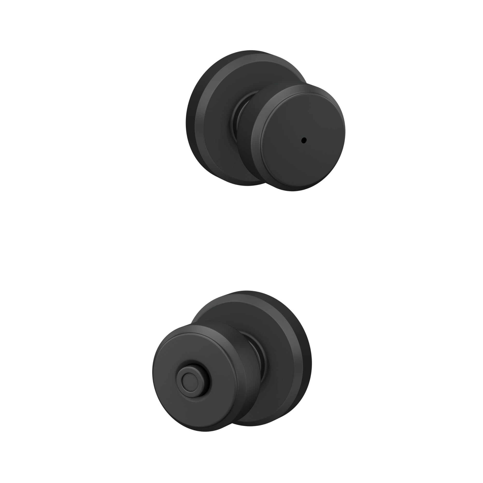 Schlage F40 BWE 622 GSN Greyson Collection Bowery Privacy Lock Knob, Matte Black