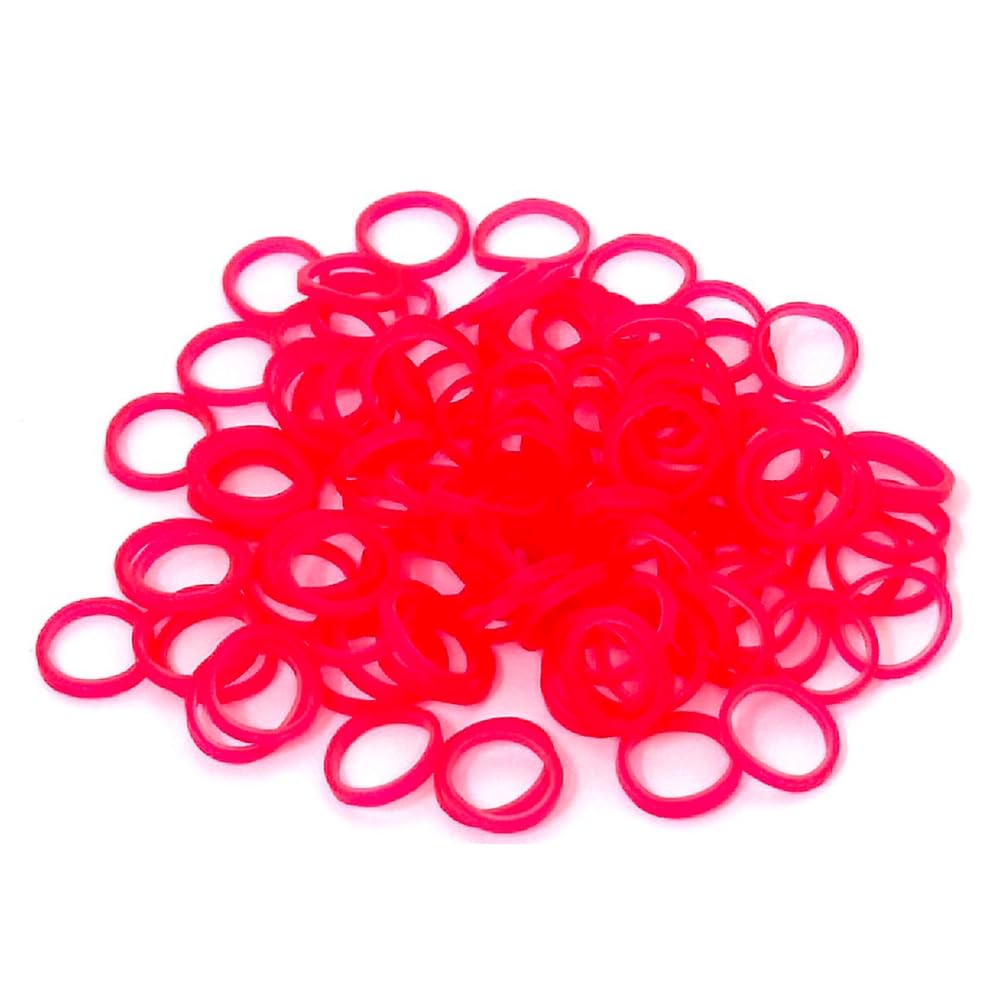 Camtiac Dog Hair Scrunchies Pink Pack of 100