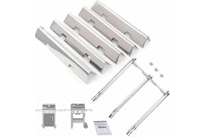 SafBbcue Grill Parts Kits for Weber Spirit I & Spirit II 300 Series,Replacement Parts for Weber 7636 67046 69797 68843 Flavorizer Bars & 69787 Burner Tube Spirit E/S-310/320/330 Grills,Stainless Steel
