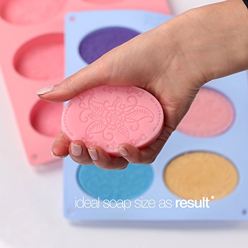 2 Ellipse+Silicone+Soap+Molds+Cavities