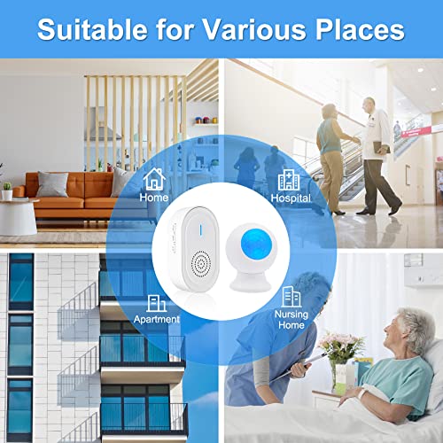 CallToU Caregiver Pager Bed Sensor Alarm and Fall Prevention for