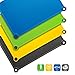 IDDOMUM Plastic Cutting Board (4-Piece Set) for Kitchen, BPA Free, Double-Side Design, Work with Dishwasher, Non-Slip Feet and Non-Spill Edges