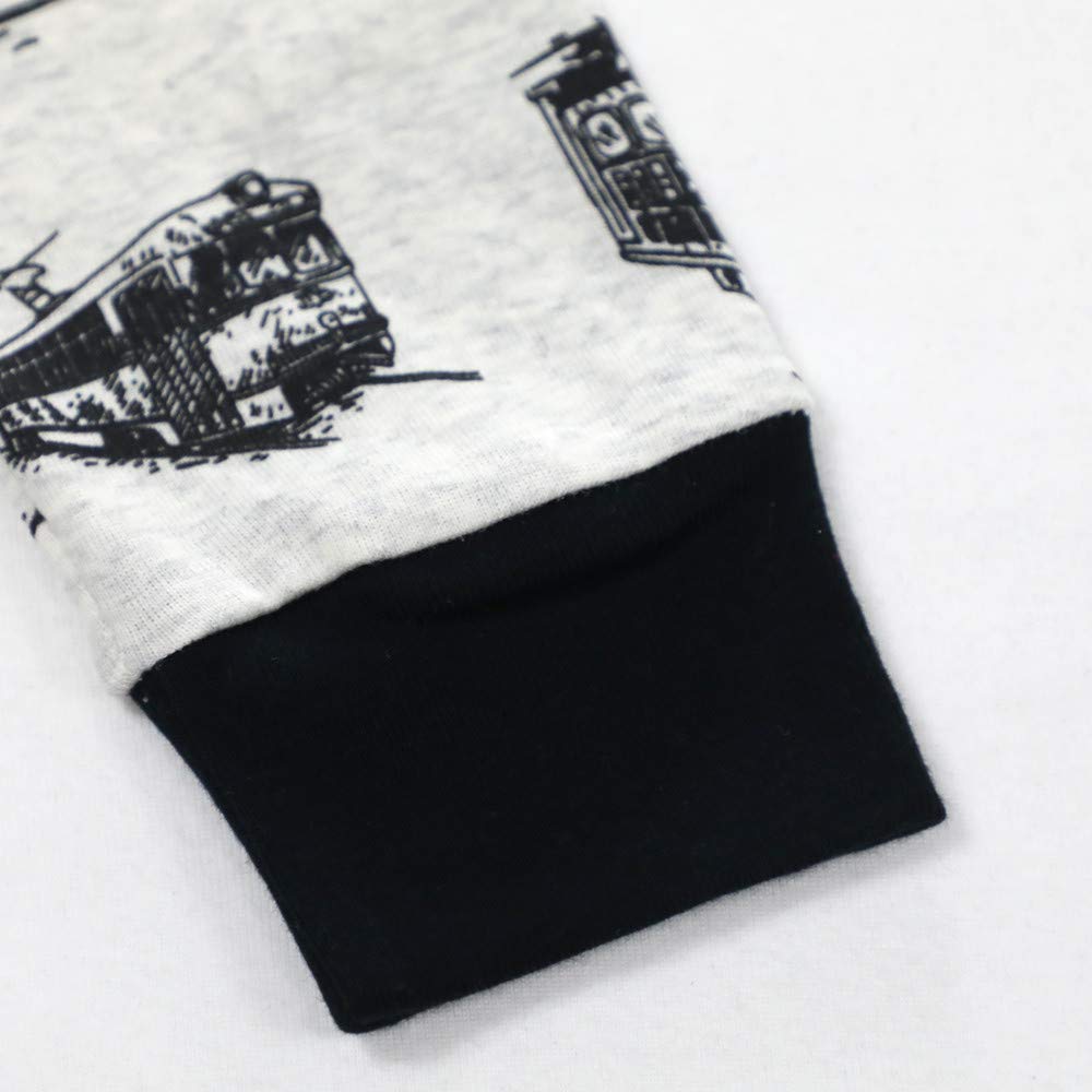 Little Boys Pyjamas Train Christmas Nightwear Sleepwear Long Sleeve Pjs Set for Kids Toddler 1-2 Years 2T